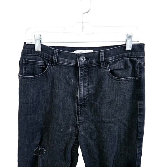 Celebrity Pink Size 13/31 Stretch Skinny Jean Black Distressed Thrashed Emo Punk - Picture 2 of 6